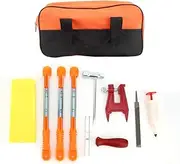 Material Chainsaw Files Kit with Quick Lock Mechanism, Carry Pouch, and Engraved Angle Markings for Accurate Alignment, Complete Set for Chainsaw Sharpening and Maintenance