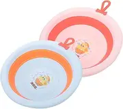 FOYTOKI 2Pcs Washing Basin Cartoon Folding Face Bathtub Collapsible Foot Basin for Newborns Lightweight and Portable Design for Home and Travel Use
