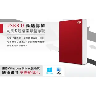 全新/建達三年保 Seagate Backup Plus Portable 4TB USB3.0 2.5吋行動硬碟