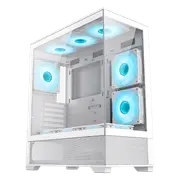 Gamemax Vista AW ATX Mid-Tower white 6x ARGB fan