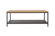 Charlie Coffee Table Contemporary Living Room Centerpiece with Sleek Lines and Design White