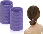 DS. DISTINCTIVE STYLE Hair Ties 50 Pieces 2.5 mm Elastic Hair Bands Hair Rubber Bands Ponytail Holders - Purple