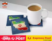 COASTER COFFEE DRINKING MAT|IRAN NATIONAL COUNTRY FLAG