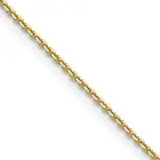 14K Yellow Gold 1.2mm D/C Cable Chain Necklace