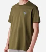 Paul Smith Khaki Organic Cotton Zebra Logo T-Shirt, Size S