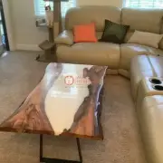 Epoxy Custom Dining Table Top Resin Acacia Handmade Art Semifinished Furniture