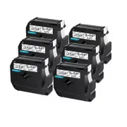 6PK Black on Clear Label Tape Compatible with Brother MK-131 MK131 P-touch 1/2"