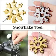 18 in 1 Premium Snowflake Shape tool Screwdriver Multi-tool Card with Keyring