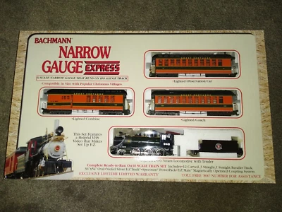 Bachmann O Narrow Gauge Express "Great Northern" 25005, Can Run On HO Track NOS