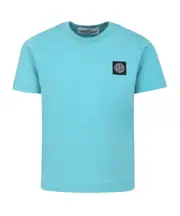 Stone Island Junior Logo-Patch Crewneck T-Shirt 8Y,6Y,4Y,14Y,3Y,2Y,12Y,10Y turquoise