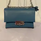 Michael Kors Cece Small Teal FAUX Vegan Leather Crossbody Bag Career Party Gift