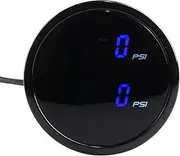 Dual Digital Display Air Ride Gauge Sensors Air Press Gauge 52MM Turbo Boost Gauge PSI Air Pressure Gauge Blue Red LED Display (Color : 0.13mm 1000g)