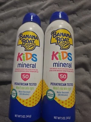 2 NEW Banana Boat Simply Kid Sunscreen Lotion SPF50 No Tear 6+5 oz EXP 1- 2025