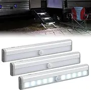 Nilight RV Step Lights 3PCS Motion Sensor Activated LED Bar RV Exterior Lights Battery Operated Wireless Magnetic Stick Strip Lighting for Motorhome Travel Trailers Camper Under Cabinet Step Tent