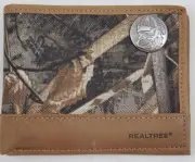 ZEP PRO Georgia Bulldogs MASCOT Realtree Camo Leather Bifold Wallet Tin Box