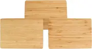 BambooMN Small Premium Bamboo Serving and Cutting Board, Charcuterie, Home and Everyday use - 7.9" x 5.5" x 0.4" - 3 pcs
