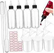 Hohopeti Set of 1 Dropper Bottle Measuring Pipettes Cups Funnels Leakproof Plastic Laboratory Containers