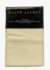 RALPH LAUREN TWIN Soft Cotton Percale 464 TC Solid White Flat Sheet