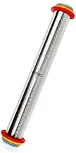 Bake Group Sprinks Adjustable Height Rolling Pin - Stainless Steel Rolling Pin with Thickness Guides | Removable Discs for Pastry Thickness | Baking Rolling Pin | Ideal for Pizza Cookie Dough and More