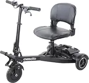 3 Wheel Mobility Scooters for Adults, Foldable Mobility Scooter for Seniors, Elderly Powered Electric Scooter, Lightweight Mobile for Travel - Long Range Power Extended Battery(Black)