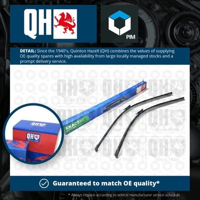 2x Wiper Blades (Pair) Flat / Aero type fits PEUGEOT 307 3E, 3H 1.6D Front Set