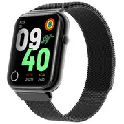 Bluetooth Smart Watch 2.1" LCD BT 5.0 Blood Pressure Heart Rate - Gold Metal