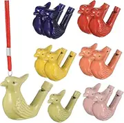 Toddmomy 12pcs Bird Water Whistles Ceramic Animal Sound Makers for Musical Party Favors Aesthetic Interactive with Melodious Calls