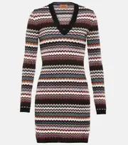 [Missoni] Missoni Zig Zag sweater dress AU 12 brown