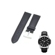 ME3053 22mm Black Leather Watch Strap For Fossil