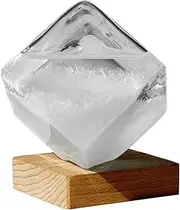 European Weather Predictor Glass Weather Bottles for Desktop Ornaments, Clear with Base, as described