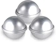 Soap Mould Bath Bomb Moulds, Wady Metal Moulds for Bath Bombs DIY Bath Bomb Mould with 3 Sizes, 6 Semi-Circles Total 3 Balls
