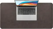 Premium Distressed Faux Vegan Leather Desk Mat | Multifunctional Waterproof Desk Pad for Home Office | Writing Mat for Computer Desk (Dark Brown, 35cm x 70cm)