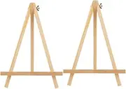Homoyoyo 2 Pack Mini Wooden Easels Canvas Stand Boys and Girls Painting Easels Tabletop Display for Art
