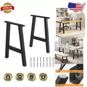 Sturdy 28-Inch Black Iron Table Legs - Set of 2 for Modern Furniture Crafting