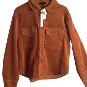 Sanctuary Shirt Womens Size S Brown Corduroy Snap Front Relaxed Shacket NEW