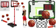 Birthday for Boys Age 3 4 5 6 7 8 9, Kids Basketball Hoop with Stand & Mini Bask