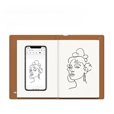 2-in-1 Digital Notebook Drawing Tablet with Battery-free Pen, Bluetooth Wireless