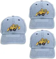 [BESTYASH] 3pcs Boys and Girls Baseball Cap Breathable Fabric Safe and Non-Toxic for Toddlers Boys and Girls Sun Hat Cartoon Design
