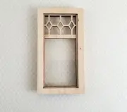 Dollhouse Miniature Window Victorian Style Diamond Top 1:12 Scale Alessio 2186
