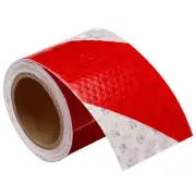 Reflective Tape, 1 Roll 10 Ft x 2-inch Safety Tape Reflector, White Red