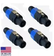 x4 Speakon Connector 4 Pole Plug w/ Lock Speaker Cable