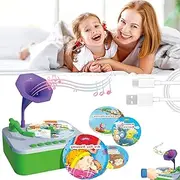 Storytone - Interactive Music & Story Gramophone for Kids, Kids Phonograph with 96 Cards Gramophone for Children, Early Education Story Machine, Sleeping Music Box Audio Books for Kids (C)