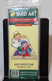YARD ART Do It Yourself Pattern Kids with Star Outside Wood Christmas Decoration