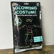 PACK OF 80+pcs GLOW STICKS that Attach to Outfit Glow Costume Grafix Glow Dark