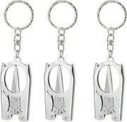 yueton 3pcs Stainless Steel Folding Travel Scissors Cutter with Key Ring