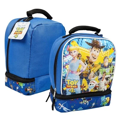 Disney Toy Story School Dual Compartment Insulated Handbag Thermal Lunch Bag Zip