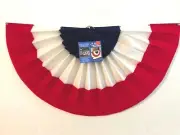 American Pleated Patriotic Flag Bunting (Qty 4) -18in x 36in