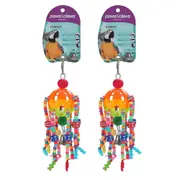 2x Paws & Claws 28x9cm Ball Dangler Parrot Pet/Bird Hanging Interactive Play Toy