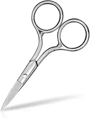 Eyebrow Scissors, Small Scissors for Hair, Eyebrows, Nose Hair, Beard, Eyelashes, Cuticle. Stainless Steel Fine Straight Tip Nose Hair Scissors