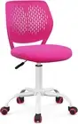 Giantex Kids Swivel Desk Chair, Armless Task Chair with Breathable Mesh Seat ...